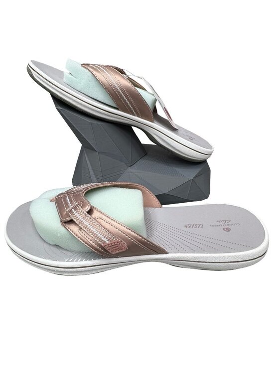 Clarks Shoes - Rose Gold Flip Flops Clarks Cloudsteppers Brinkley Jazzh 12M Comfortable Sandals